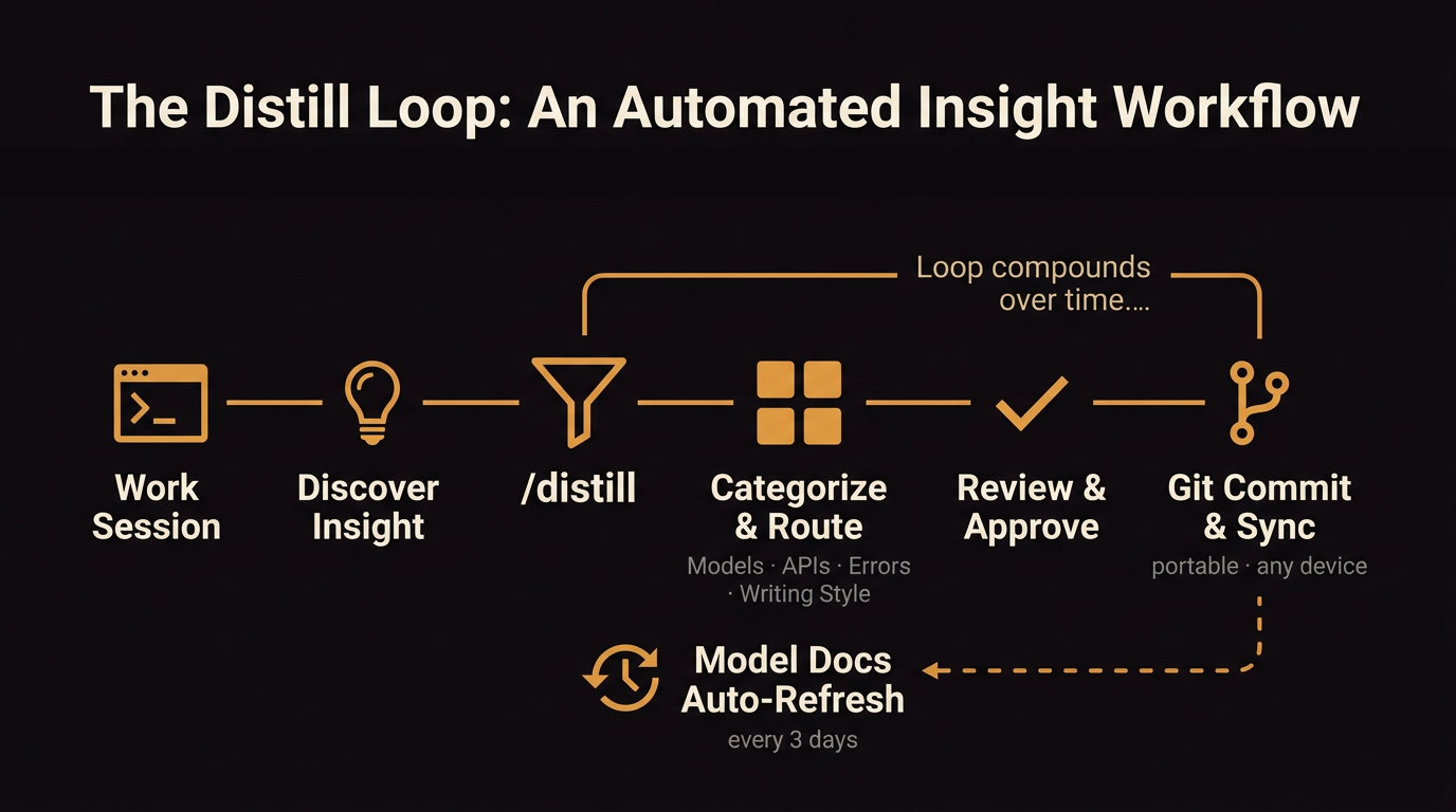 The Distill Loop: An Automated Insight Workflow